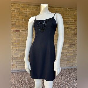 VTG late 90s | Y2K Jessica McClintock Gunne Sax Black Mini Dress
